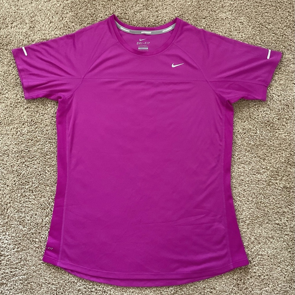 Nike Miler Women’s Purple Dri-Fit Running T-Shirt Size L